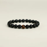 Black Onyx With Tiger Eye Bracelet