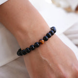 Black Onyx With Tiger Eye Bracelet