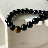 Black Onyx With Tiger Eye Bracelet