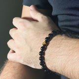Black Onyx With Tiger Eye Bracelet