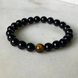 Black Onyx With Tiger Eye Bracelet